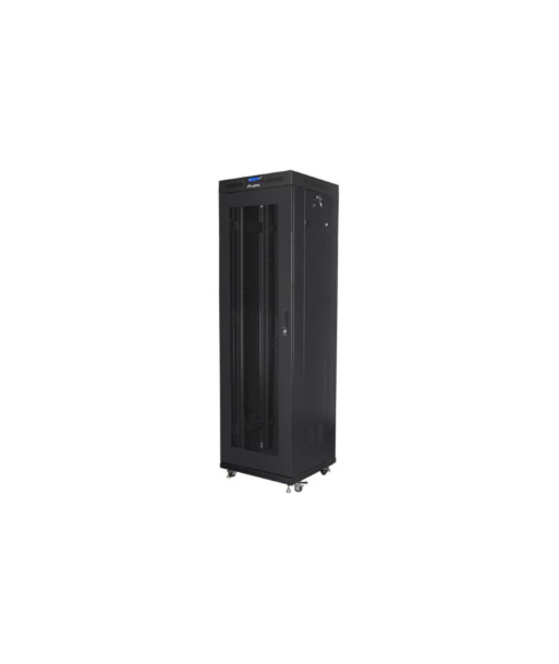 Lanberg, Rack cabinet 19" free-standing 42U/600x600 (flat pack) with mesh door, LCD, FF01-6642-23BL, Black