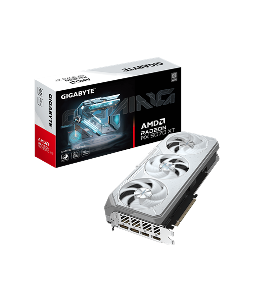 Gigabyte Radeon RX 9070 XT GAMING OC ICE 16G, AMD, 16 GB, Radeon RX 9070 XT, GDDR6, HDMI ports quantity 2, PCI-E 5.0