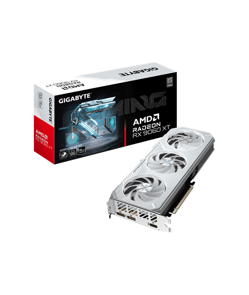 Gigabyte Radeon RX 9060 XT GAMING OC ICE 16G, AMD, 16 GB, Radeon RX 9060 XT, GDDR6, HDMI ports quantity 1, PCI-E 5.0