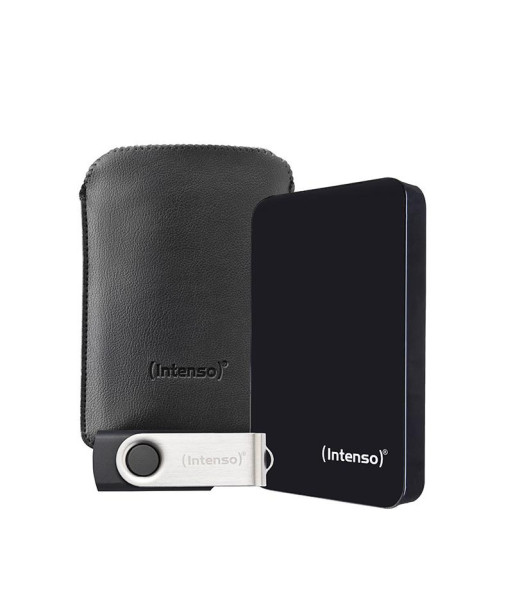 Intenso Väline Kõvaketas 1TB + 64GB USB Mälupulk USB 3.2 Must 6023690