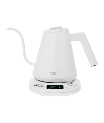 Veekeetja Adler, AD 1349w, Electric, 1100 W, 1 L, Stainless Steel, 360° rotational base, White