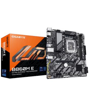 Gigabyte B860M E, Processor family Intel, Processor socket LGA1851, DDR5, Supported hard disk drive interfaces SATA, M.2