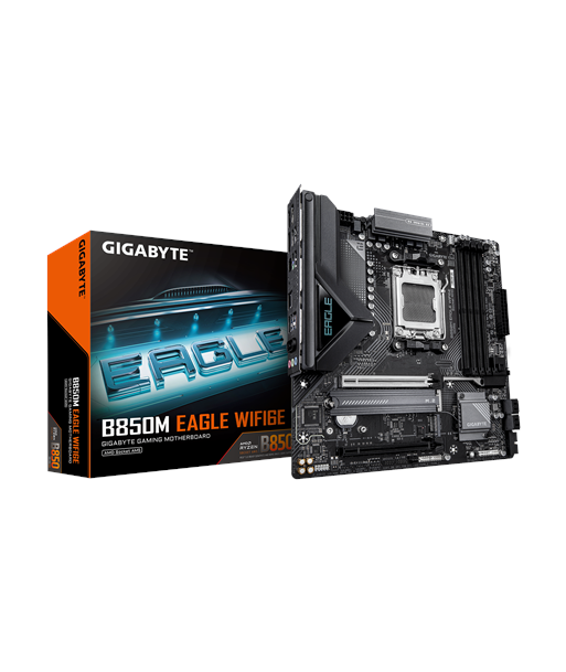 Gigabyte B850M EAGLE WF6E, Processor family AMD, Processor socket AM5, DDR5, Supported hard disk drive interfaces SATA, M.2