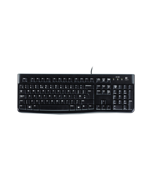 Logitech, Desktop MK120, Wired keyboard, USB, Mouse included, US, Black