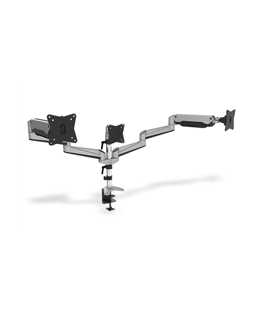 Digitus Desk Mount, Triple Monitor Gas Spring Mount DA-90363, Adjustable Height, Tilt, Swivel, 15-27", Maximum weight