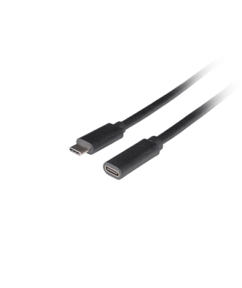 Lanberg USB-C M/F 3.1 Cable | CA-USBE-20CC-0005-BK
