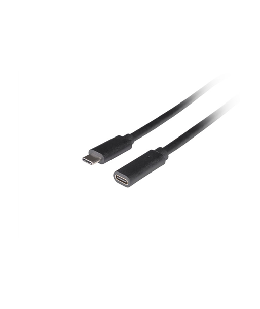 Lanberg USB-C M/F 3.1 Cable | CA-USBE-20CC-0005-BK