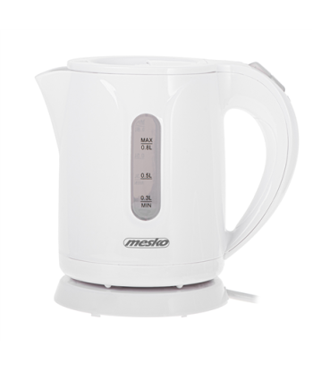 Чайник Mesko, MS 1376, Electric, 850 W, 0.8 L, Plastic, 360° rotational base, White
