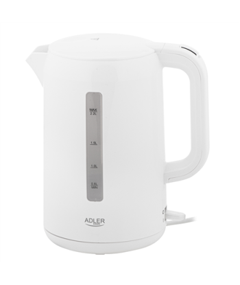 Veekeetja Adler, AD 1386, Electric, 1850 W, 2.2 L, Plastic, 360° rotational base, White