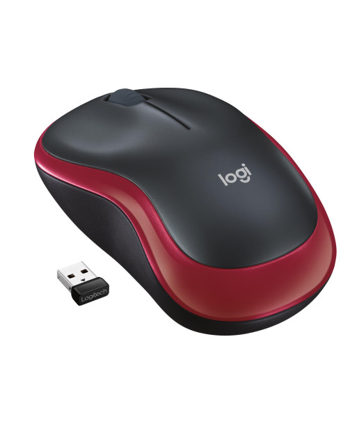 Logitech M185 Wireless Optical Mouse Red 910-002240