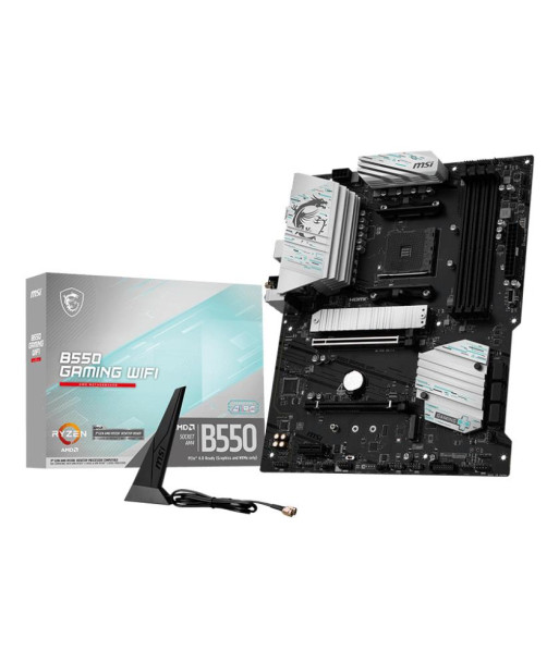 Mainboard MSI AMD B550 Socket AM4 ATX RAM DDR4-SDRAM 4xSlots Wi-Fi Yes Bluetooth Yes 2xNumber of M.2 (M) slots B550GAMINGWIFI
