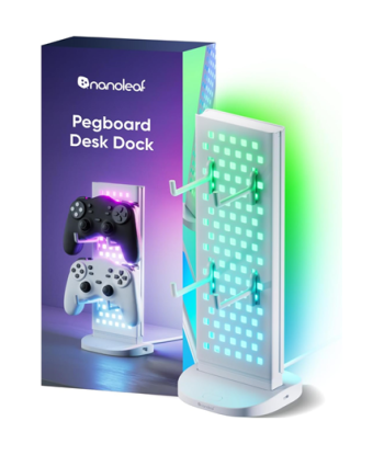 Nanoleaf Pegboard Desk Dock, White | 15 W | RGB