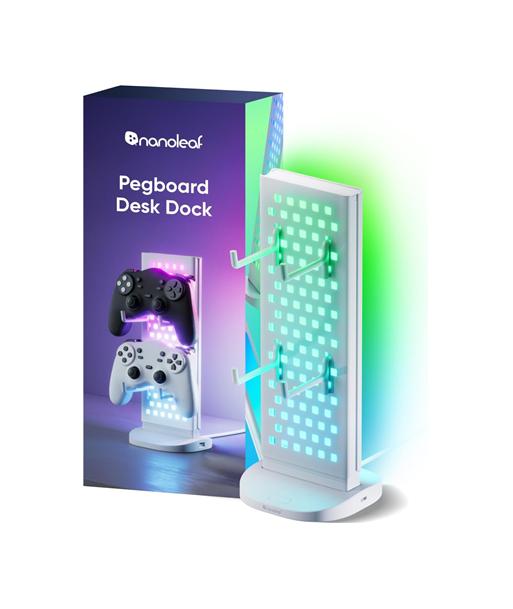 Nanoleaf Pegboard Desk Dock, White | 15 W | RGB