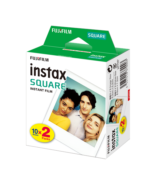 Fujifilm, Instax Square Glossy Instant film (2x10pl), 86 x 72 mm, Image dimensions: 62 × 62 mm, Quantity 20
