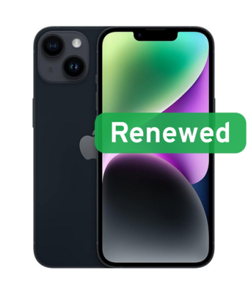 Grade C, Apple iPhone 14, 6.1" Super Retina XDR OLED, 5G, 128GB, Midnight, iOS, Apple Renew