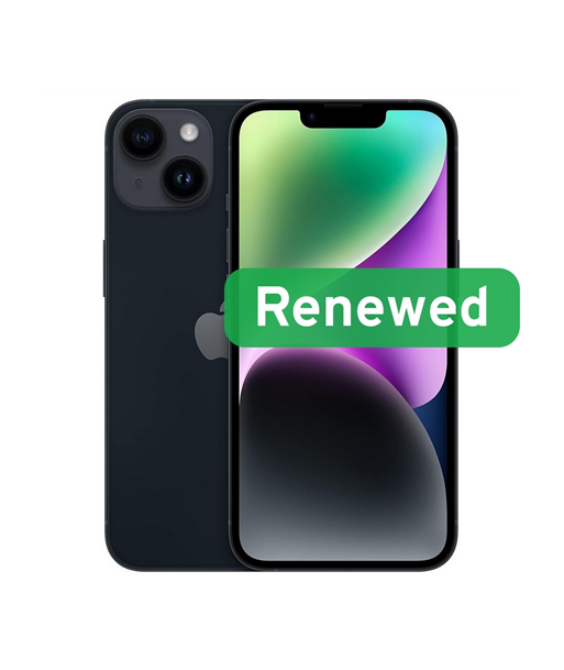 Grade C, Apple iPhone 14, 6.1" Super Retina XDR OLED, 5G, 128GB, Midnight, iOS, Apple Renew