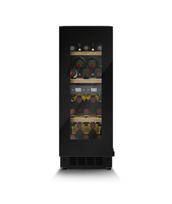 Винный холодильник Caso, WineDeluxe WDU 18, Energy efficiency class F, Built-in, Bottles capacity 18, Black