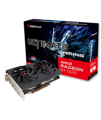 Видеокарта BIOSTAR AMD Radeon RX 7600 2318 MHz 8 GB GDDR6 128 bit PCI Express 4.0 Active VA76S6RM81