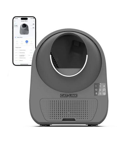 CAT LITTER BOX LUXURY PRO-X/DARK GREY CL-08-GREY CATLINK