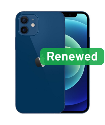 Grade B, Apple iPhone 12, 6.1" Super Retina XDR OLED, 5G, 64GB, Blue, iOS, Apple Renew