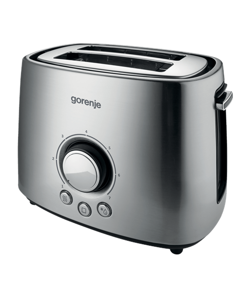Gorenje, Toaster, T1000E, Power 1000 W, Number of slots 2, Housing material Metal, Stainless Steel