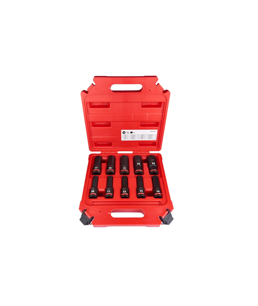 Milwaukee | 1/2" Impact socket set deep, 10 pcs | 4932480457