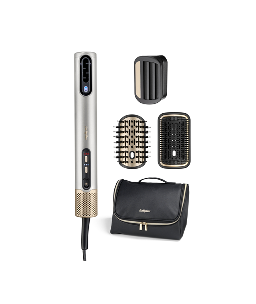 BABYLISS, Hair styling comb, Air Wand AS6555E, Ion conditioning, Number of heating levels 4, 1600 W, Chrome