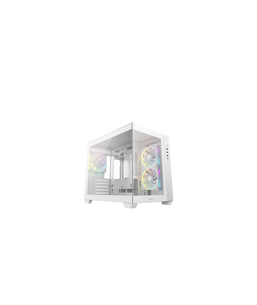 Deepcool Case, CG330 3F WH, White, Micro ATX, Power supply included No