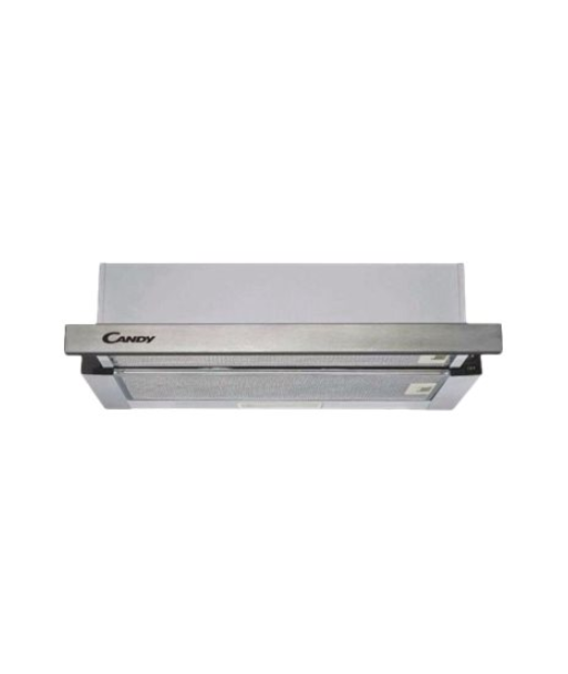 Candy CBT625/2X/1 Hood, B, Telescopic, Built-in, Width 60 cm, Extraction power 332 m³/h, Mechanical control, Silver