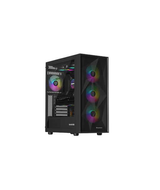 Genesis Gaming PC Case, Diaxid 605 ARGB, Black, Midi Tower, Power supply included No