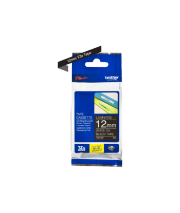 Brother, TZe-335 Laminated Tape, White on Black, TZe, 8 m, 1.2 cm