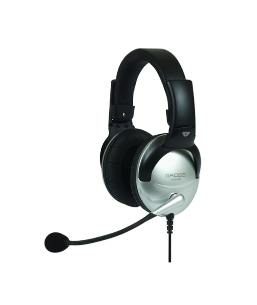 Koss, Headphones, SB45, Wired, On-Ear, Microphone, Noise canceling, Silver/Black