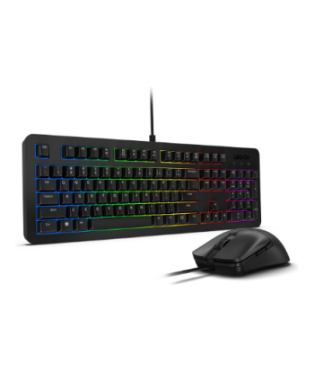 Klaviatuur Lenovo Legion KM310 RGB, Gaming and Mouse Set, Wired, US English, Black
