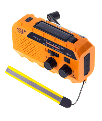 Kaasakantav raadio Adler, with flashlight, AD 1197, Alarm function