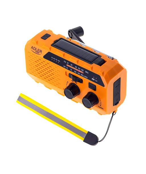 Kaasakantav raadio Adler, with flashlight, AD 1197, Alarm function