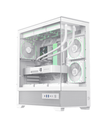 Gamemax Case, VISTA 2 AW, White, Midi Tower, Power supply included No