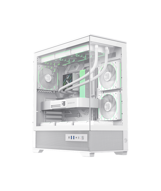 Gamemax Case, VISTA 2 AW, White, Midi Tower, Power supply included No