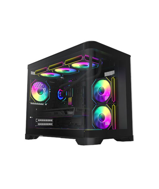 Gamemax Case, HYPE-M BK, Black, Micro, Power supply included No