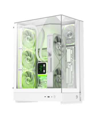 Gamemax Case, T20 WH, White, M-ATX, Power supply included No