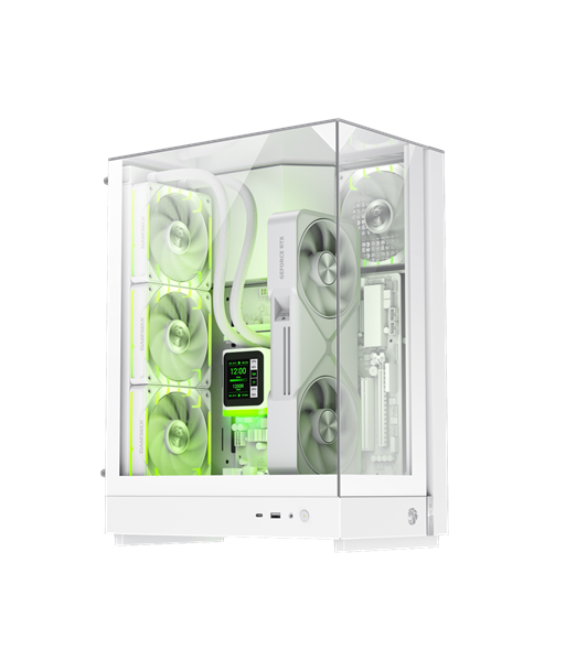 Gamemax Case, T20 WH, White, M-ATX, Power supply included No