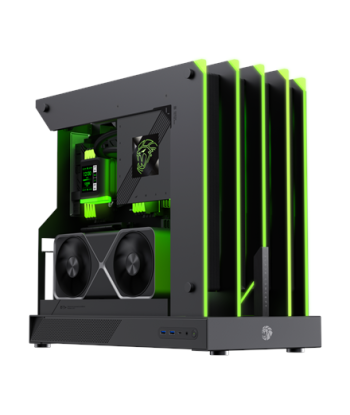 Gamemax Case, BLADE CONCEPT, Black, ATX, Power supply included No