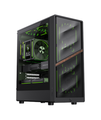 Gamemax Case, AERIS 330 MB, Black, Mini Tower, Power supply included No