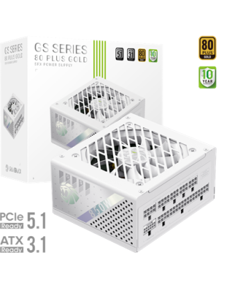 Gamemax Power Supply, 80 PLUS, Gold | GS 850G WH | 850 W