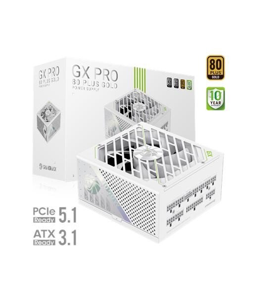 Gamemax Power Supply, 80 PLUS, Gold | GX PRO 1050G WH | 1050 W