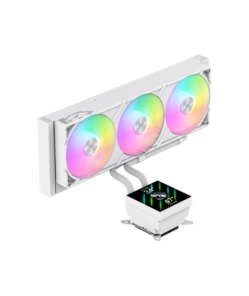 Gamemax CPU Liquid Cooler | GLACIER 360 LCD WH | Intel, AMD