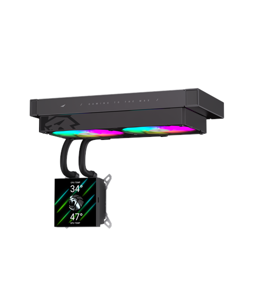 Gamemax CPU Liquid Cooler | GLACIER 240 LCD BK | Intel, AMD