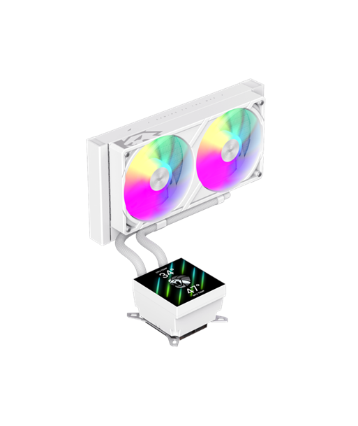 Gamemax CPU Liquid Cooler | GLACIER 240 LCD WH | Intel, AMD