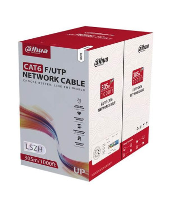CABLE CAT6 UTP 305M WHITE/PFM923I-6FN-CD-WHITE DAHUA