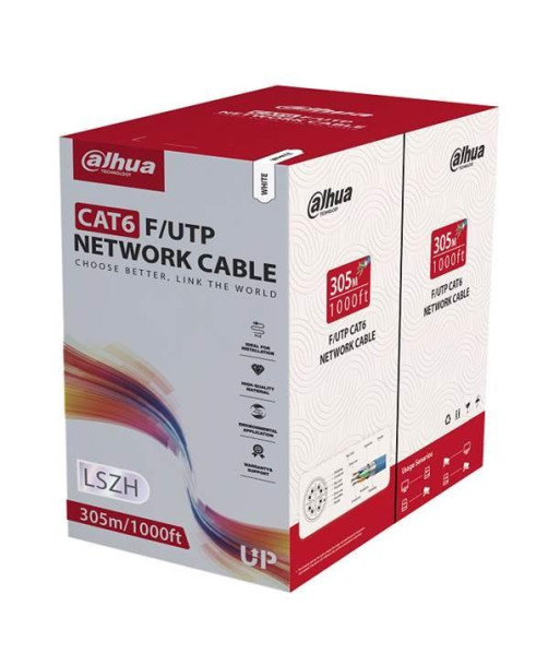 CABLE CAT6 UTP 305M WHITE/PFM923I-6FN-CD-WHITE DAHUA