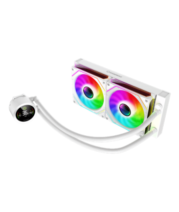 Gamemax, CPU Liquid cooler, ICEBURG 240 DIGITAL, White